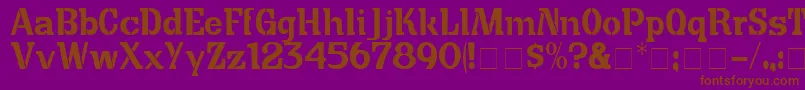 CuteCrateDisplaySsi Font – Brown Fonts on Purple Background