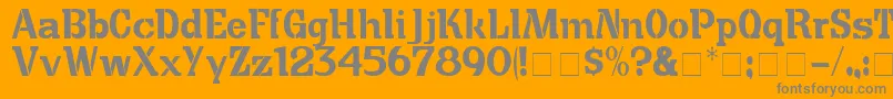 CuteCrateDisplaySsi Font – Gray Fonts on Orange Background