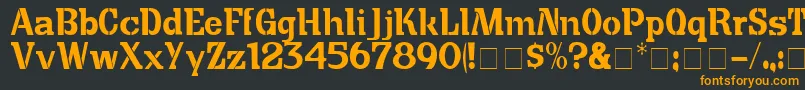 CuteCrateDisplaySsi Font – Orange Fonts on Black Background