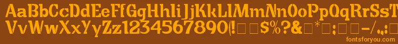 CuteCrateDisplaySsi Font – Orange Fonts on Brown Background
