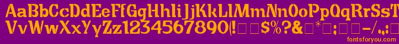 CuteCrateDisplaySsi Font – Orange Fonts on Purple Background