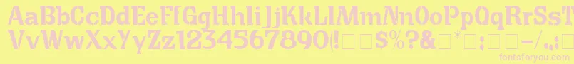 CuteCrateDisplaySsi Font – Pink Fonts on Yellow Background