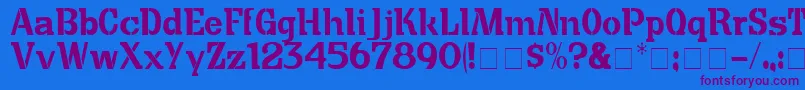CuteCrateDisplaySsi Font – Purple Fonts on Blue Background
