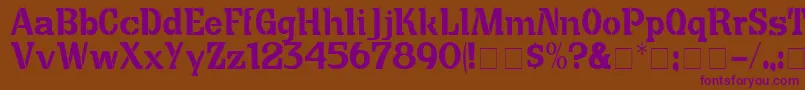 CuteCrateDisplaySsi Font – Purple Fonts on Brown Background