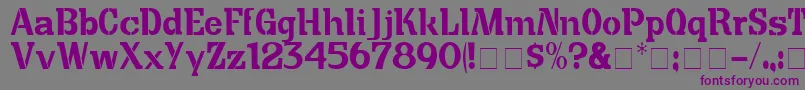 CuteCrateDisplaySsi Font – Purple Fonts on Gray Background