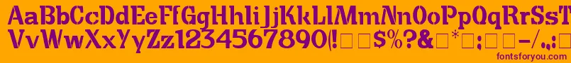 CuteCrateDisplaySsi Font – Purple Fonts on Orange Background