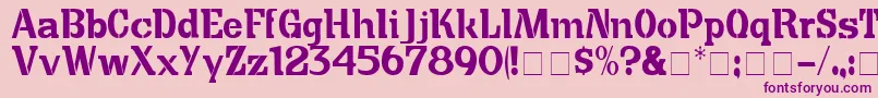 CuteCrateDisplaySsi Font – Purple Fonts on Pink Background
