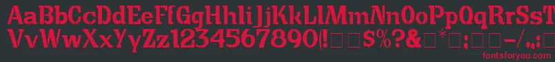 Więcej informacji o czcionce CuteCrateDisplaySsi Czcionka CuteCrateDisplaySsi – czerwone czcionki na czarnym tle