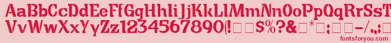 CuteCrateDisplaySsi Font – Red Fonts on Pink Background