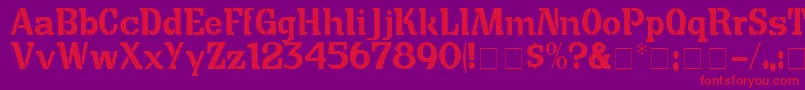 More about CuteCrateDisplaySsi Font CuteCrateDisplaySsi Font – Red Fonts on Purple Background