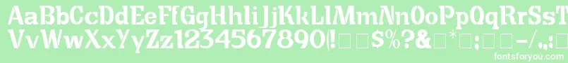 CuteCrateDisplaySsi Font – White Fonts on Green Background