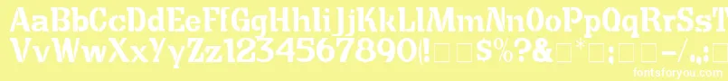 CuteCrateDisplaySsi Font – White Fonts on Yellow Background