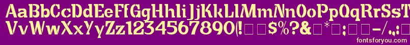 CuteCrateDisplaySsi Font – Yellow Fonts on Purple Background