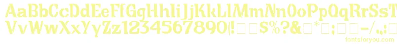 CuteCrateDisplaySsi Font – Yellow Fonts on White Background