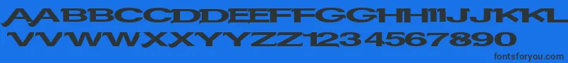 Serifvetica Font – Black Fonts on Blue Background