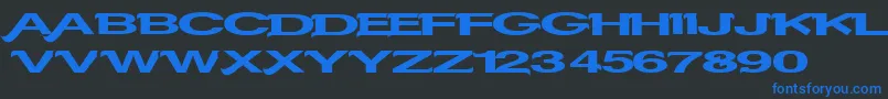 Serifvetica Font – Blue Fonts on Black Background