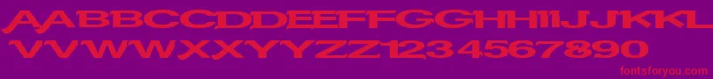 Serifvetica Font – Red Fonts on Purple Background