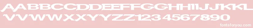 Шрифт Serifvetica – белые шрифты на розовом фоне