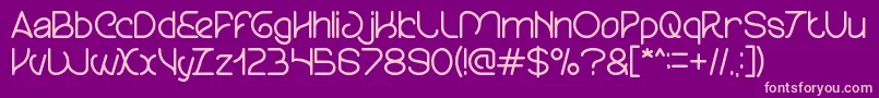 TreesOfHappiness Font – Pink Fonts on Purple Background