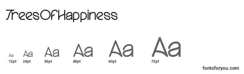 Размеры шрифта TreesOfHappiness