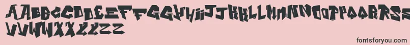 AlphabetBlack Font – Black Fonts on Pink Background