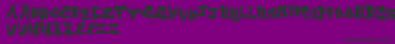 フォントAlphabetBlack – 紫の背景に黒い文字