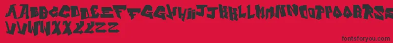AlphabetBlack Font – Black Fonts on Red Background