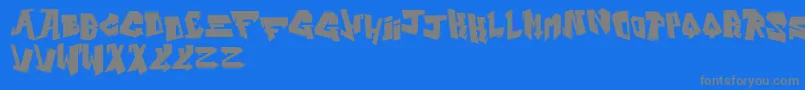 AlphabetBlack-fontti – harmaat kirjasimet sinisellä taustalla