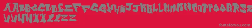 AlphabetBlack Font – Gray Fonts on Red Background