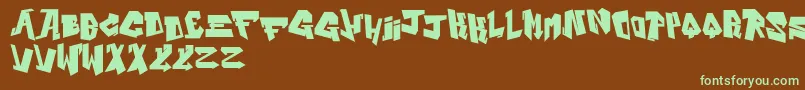 AlphabetBlack Font – Green Fonts on Brown Background