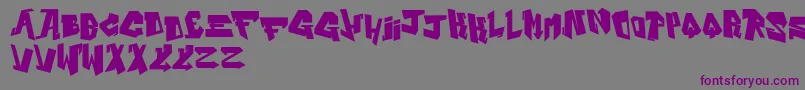 AlphabetBlack Font – Purple Fonts on Gray Background