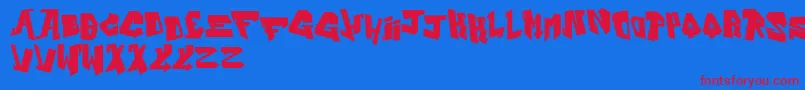 AlphabetBlack Font – Red Fonts on Blue Background