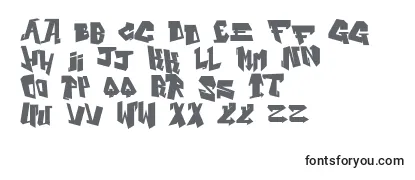 Überblick über die Schriftart AlphabetBlack