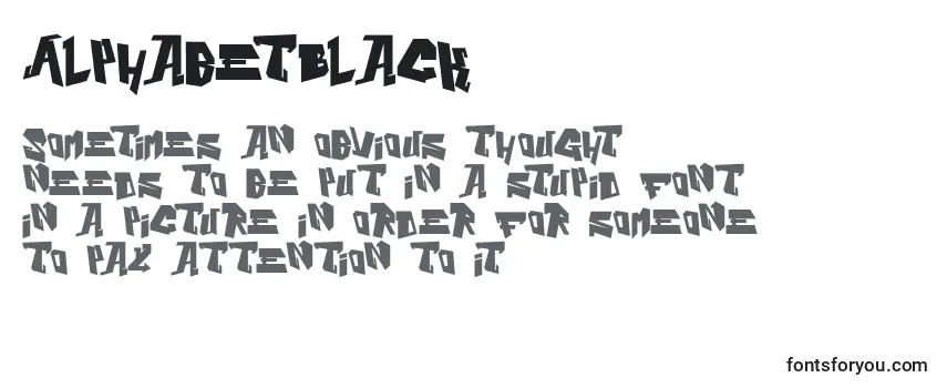Обзор шрифта AlphabetBlack