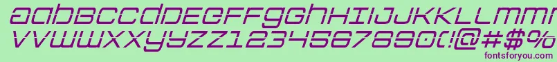 Colonymarineslaserital Font – Purple Fonts on Green Background