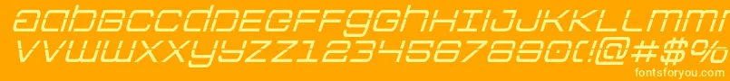 Colonymarineslaserital Font – Yellow Fonts on Orange Background