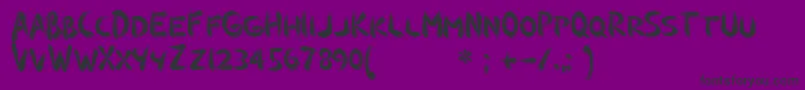 フォントGuilinShad2 – 紫の背景に黒い文字