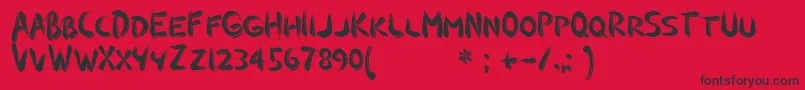 GuilinShad2 Font – Black Fonts on Red Background