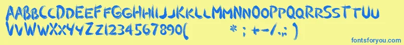 GuilinShad2 Font – Blue Fonts on Yellow Background
