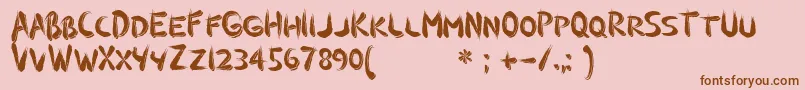 GuilinShad2 Font – Brown Fonts on Pink Background