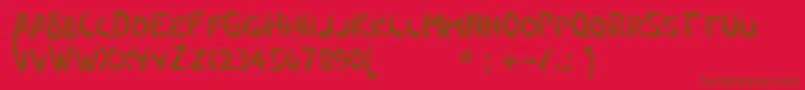 GuilinShad2 Font – Brown Fonts on Red Background