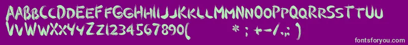 GuilinShad2 Font – Green Fonts on Purple Background