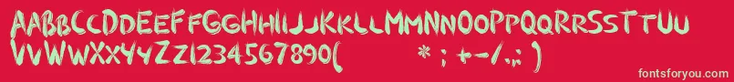 GuilinShad2 Font – Green Fonts on Red Background