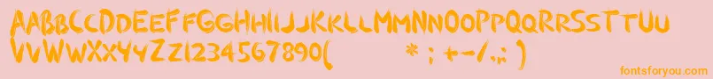 GuilinShad2 Font – Orange Fonts on Pink Background