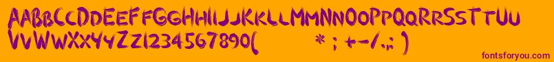 GuilinShad2 Font – Purple Fonts on Orange Background