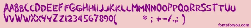 GuilinShad2 Font – Purple Fonts on Pink Background