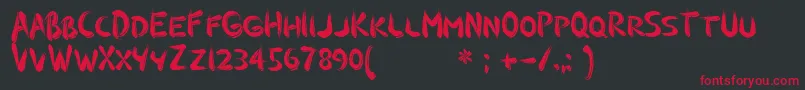GuilinShad2 Font – Red Fonts on Black Background