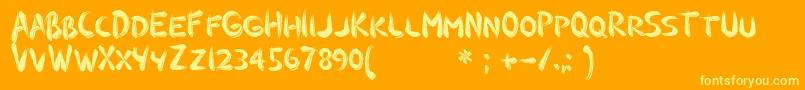 フォントGuilinShad2 – オレンジの背景に黄色の文字