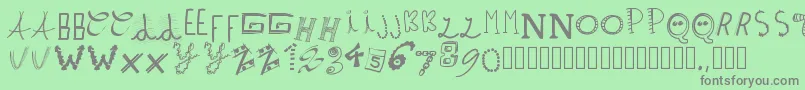 fuente Pwpatchwrks – Fuentes Grises Sobre Fondo Verde
