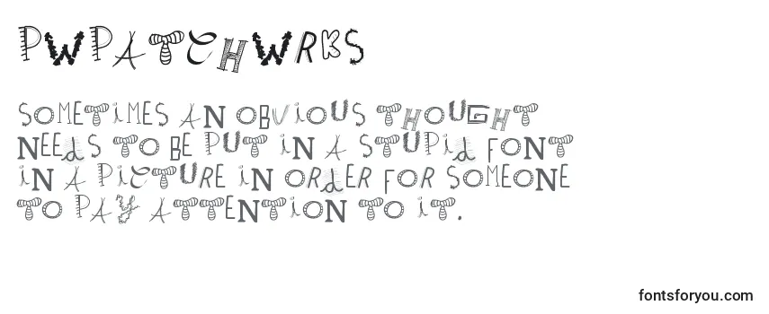Review of the Pwpatchwrks Font